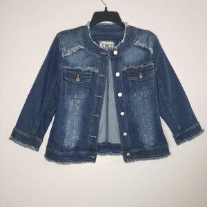 AMI Frayed Jean Denim Jacket